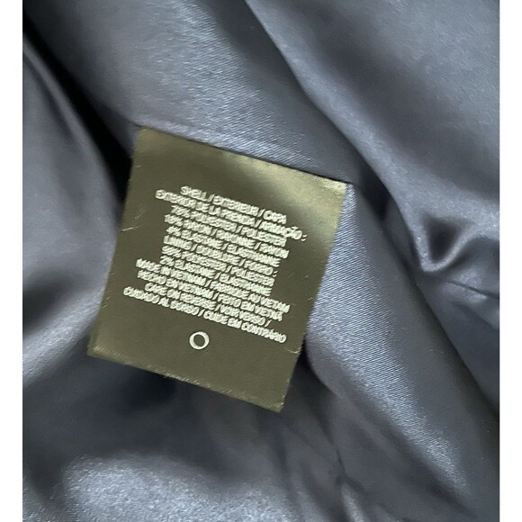 TAHARI blue asymmetrical full-zip jacket side zip pockets notch lapel Small - Picture 10 of 10